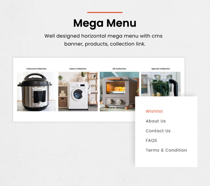 Kitcher - Mega Kitchen Super Store Shopify 2.0 Tema Premium - Features Image 7