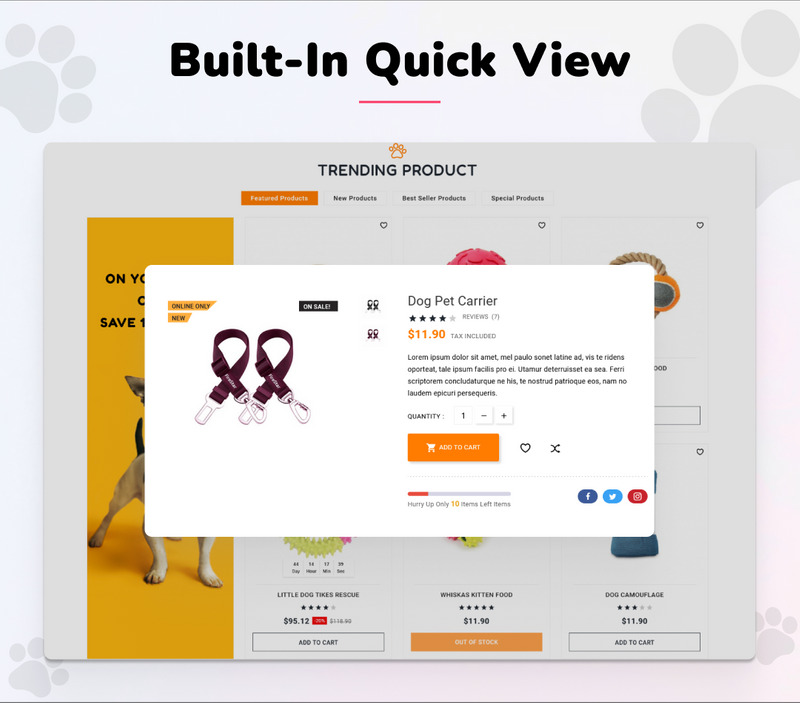 Oh My Dog - Animals Shop - Pets Care PrestaShop Responsive Mega Template - Features Image 11