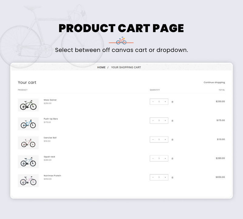 Bicicleta Mega Deportes, Bicicleta, Bicicletas, Alquiler Plantilla Shopify 2.0 Responsive - Características Imagen 12