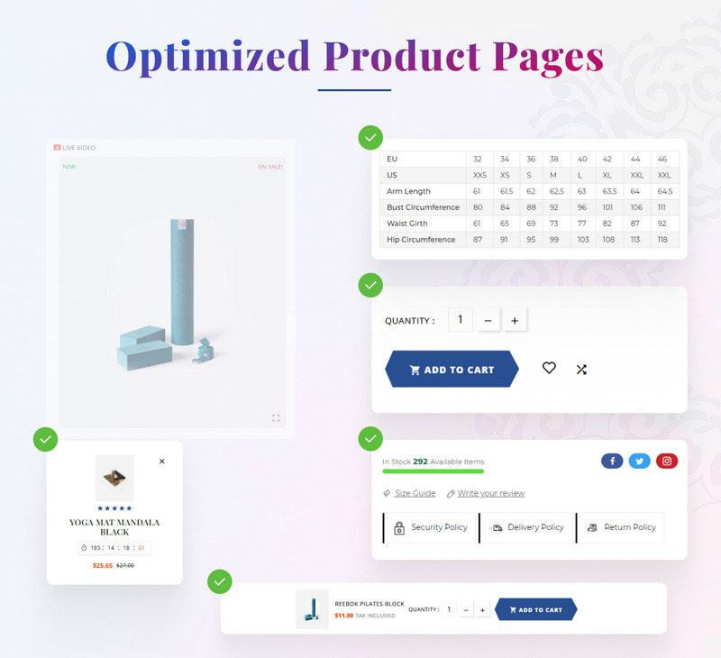 Om Yoga - Spa, Kosmetik Prestashop Premium Responsive Theme - Eigenschaften Bild 9