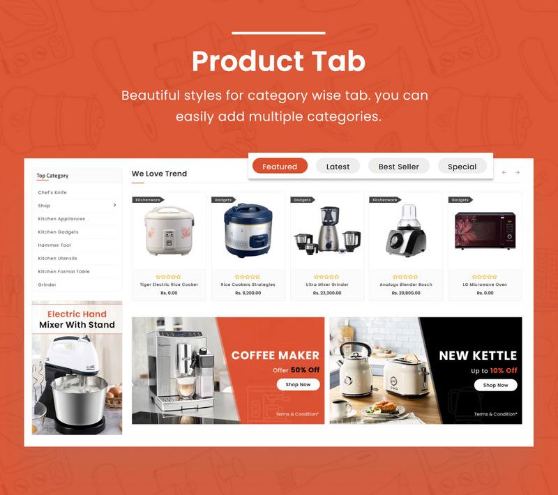 Kitcher - Mega Kitchen Super Store Shopify 2.0 Tema Premium - Features Image 8