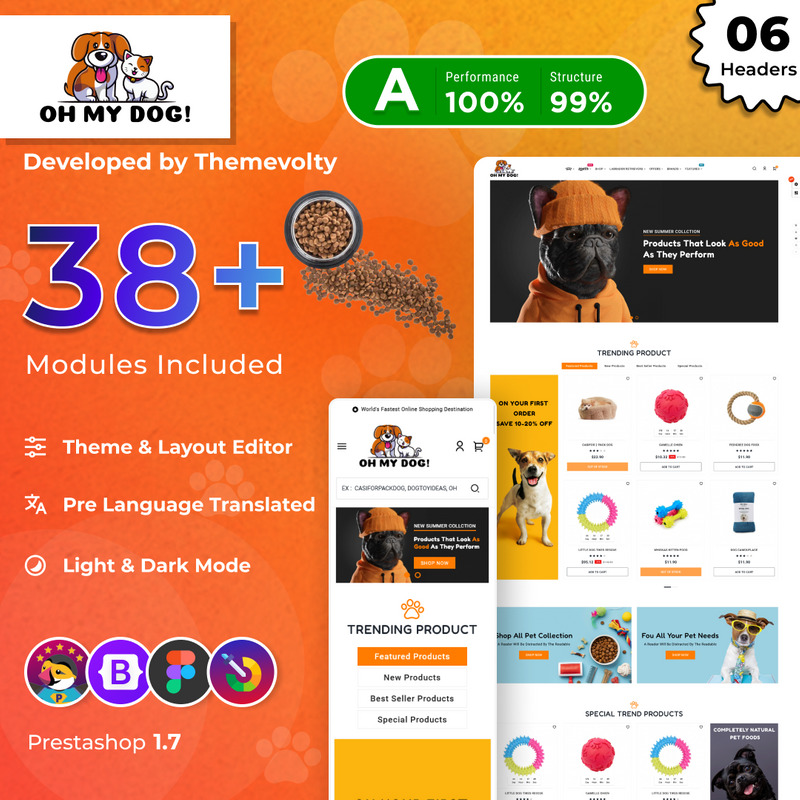 Oh My Dog - Animals Shop - Pets Care PrestaShop Responsive Mega Template - Features Image 1