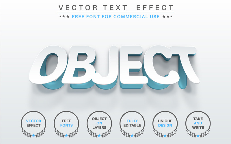 Slice White Paper - Editable Text Effect, Font Style Graphic Illustration - Features Image 1