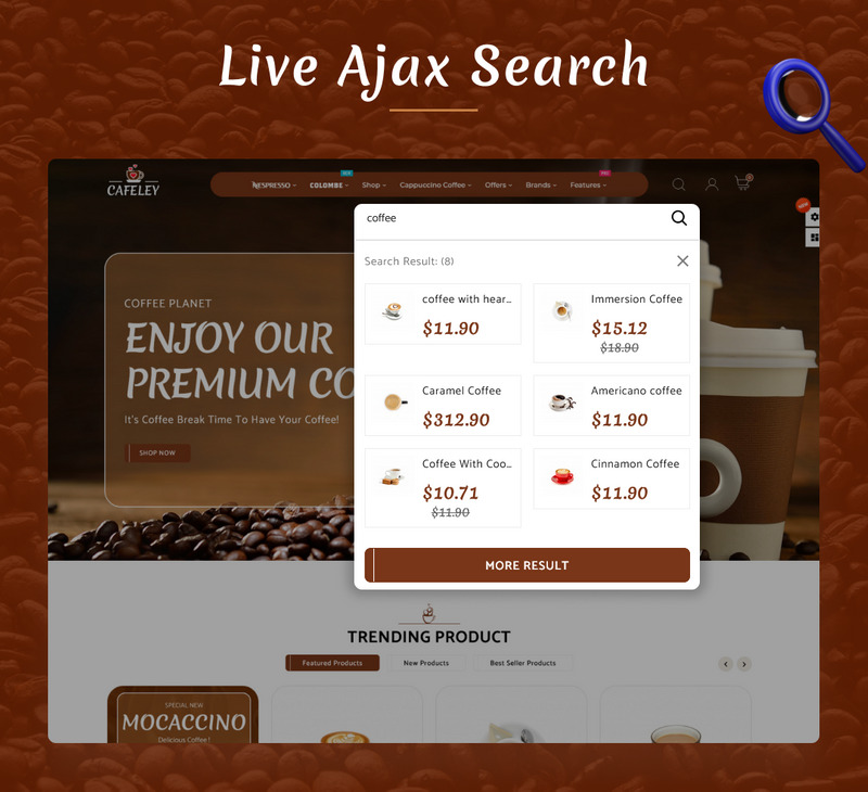 Cafeley VIP Mega Coffee–Tea Nature–Nescafe PrestaShop 8.0 Premium ...