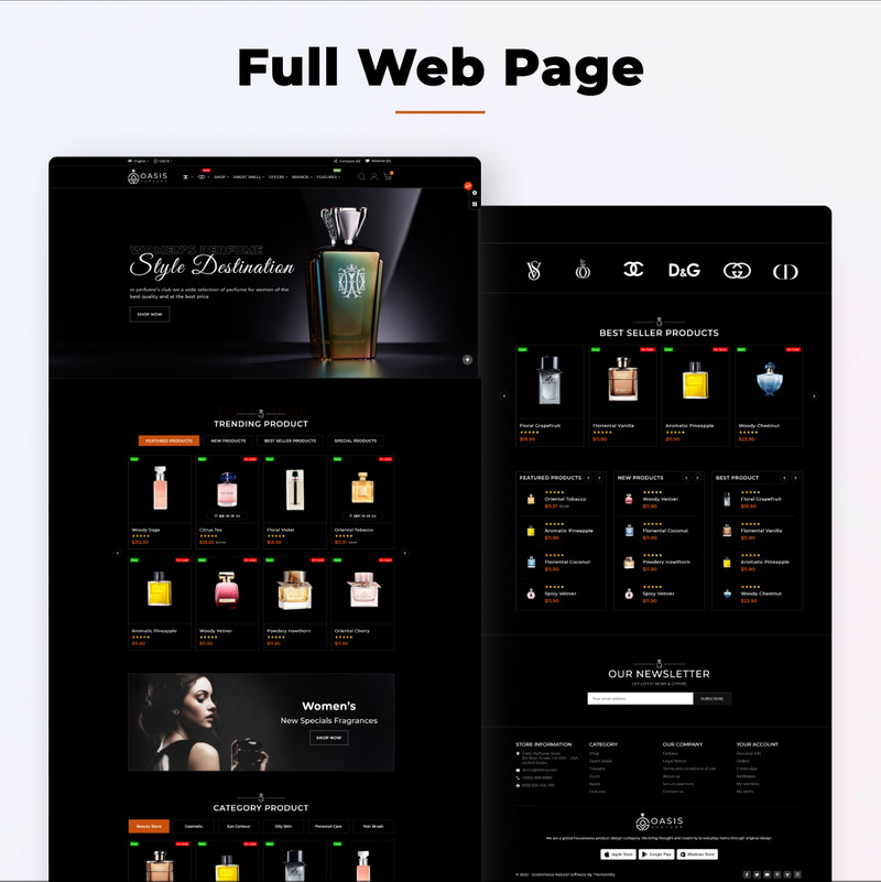 Oasis Beauty Spray und Parfüm Prestashop Responsive Themes - Eigenschaften Bild 3