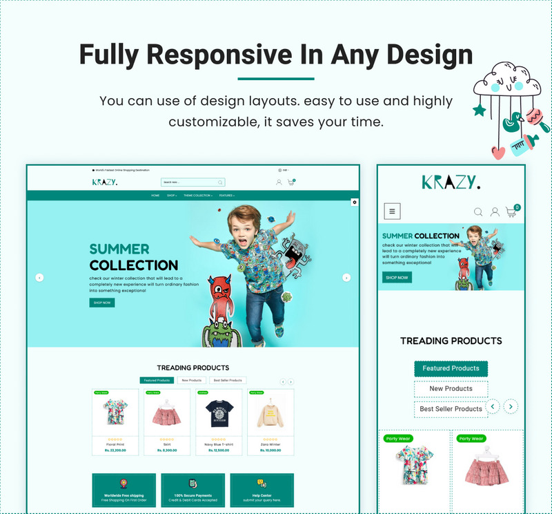Krazy - Адаптивна тема Mega Cloth Shopify 2.0 - Features Image 5