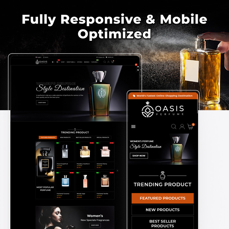 Oasis Beauty Spray und Parfüm Prestashop Responsive Themes - Eigenschaften Bild 6