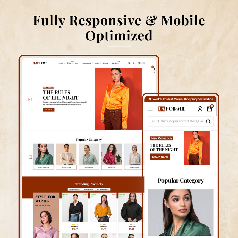 Laforme Mega Moda, Odzież Obuwie, Styl obuwia Sklep Prestashop - Obraz funkcji 5