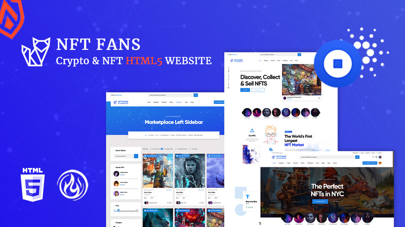 NFT Fans Crypto Marketplace HML5 Website Template - Features Image 1