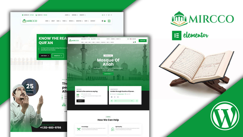 Mircco Muslim Religious Mosque Elementor WordPress Theme - Features Image 1
