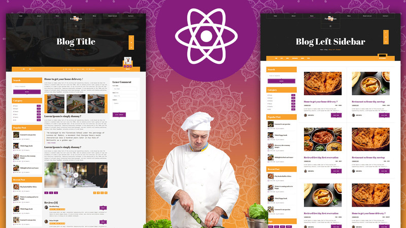 Fattaj – Indian Food React Template - Features Image 1