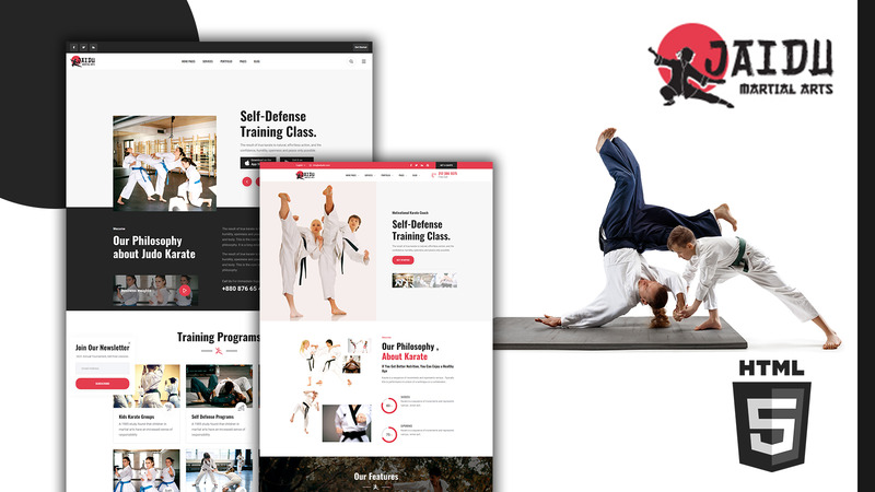 Jaidu Multipurpose Martial Arts HTML5 Template - Features Image 1
