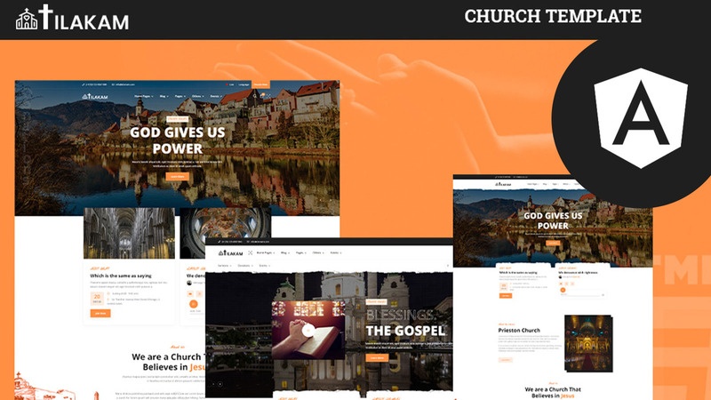 Tilakam church and Non-profit Angular Template - Features Image 1