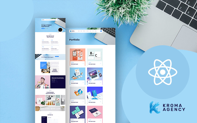 Kroma | Easy Multipurpose Agency React Website Template - Features Image 1