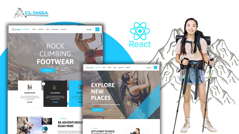 Climba Extreme Sports React Js Website Template - Features Image 1
