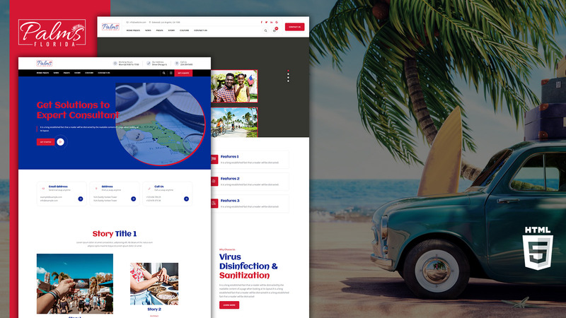 Palms Florida Stories HTML5 Website Template - Features Image 1