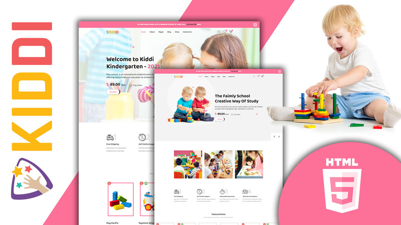 Kiddi Colorful Kids Store HTML5 Website template - Features Image 1