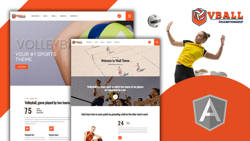 Vball - Easy Volleyball Sport Angular Template - Features Image 1