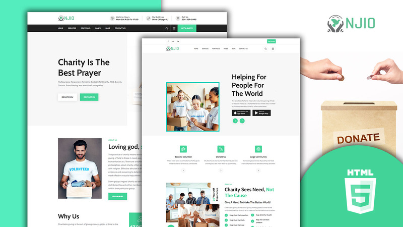 NJIO Non Profit HubSpot HTML5 Template - Features Image 1
