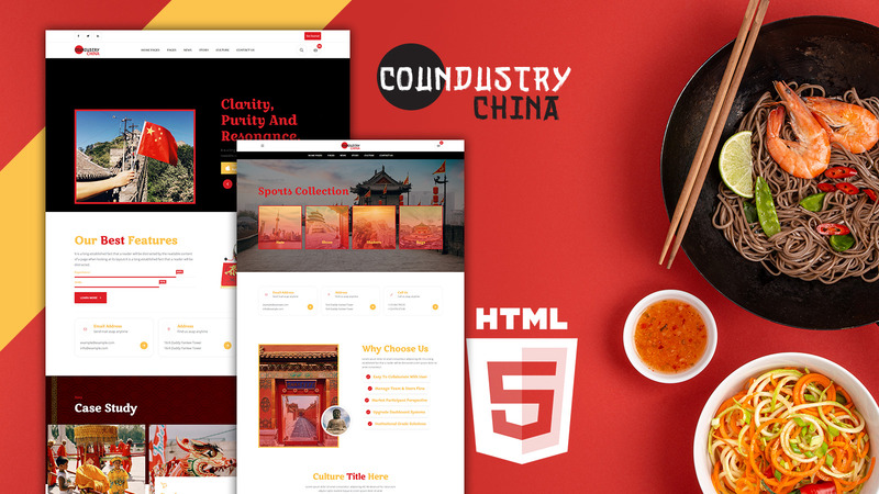 Coundustry China Culture HTML5 Website Template - Features Image 1
