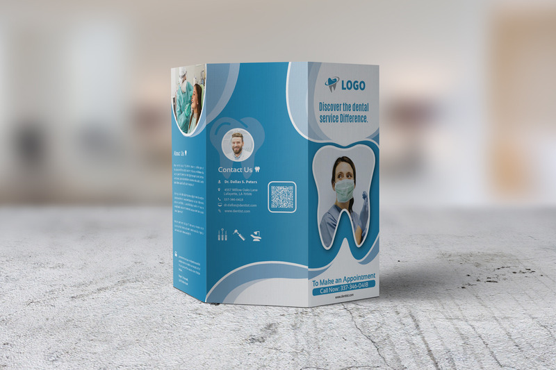 Modèle d'impression - Brochure à trois volets sur la dentisterie pédiatrique - Caractéristiques de l’image 8