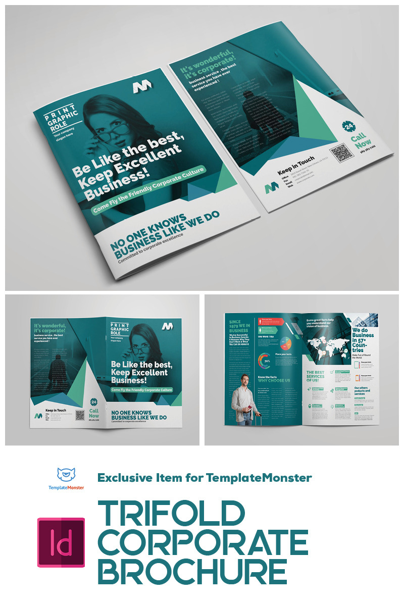 Brochure d'entreprise à deux volets - Modèle d'identité d'entreprise - Caractéristiques de l’image 1