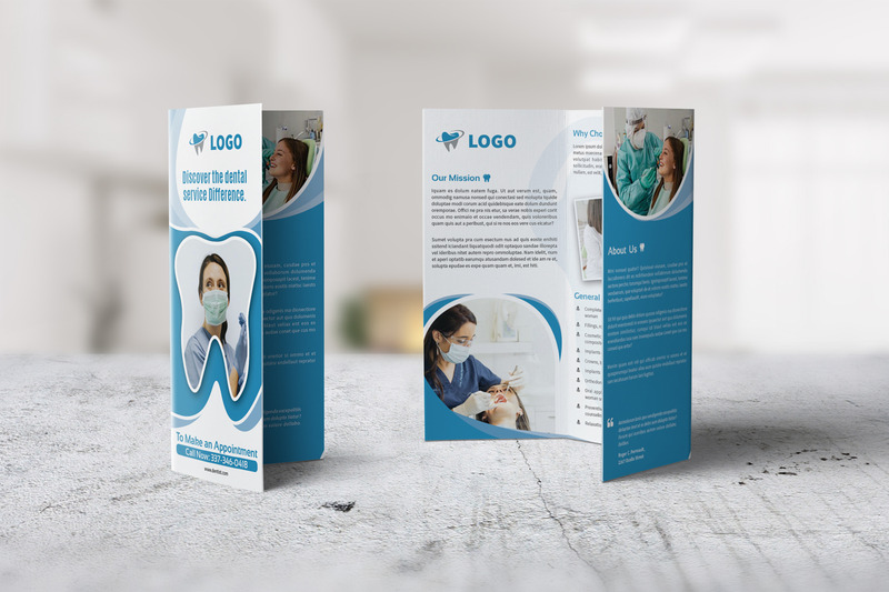 Modèle d'impression - Brochure à trois volets sur la dentisterie pédiatrique - Caractéristiques de l’image 4