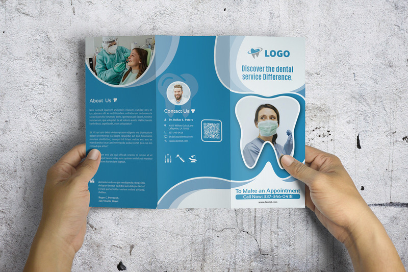 Modèle d'impression - Brochure à trois volets sur la dentisterie pédiatrique - Caractéristiques de l’image 5