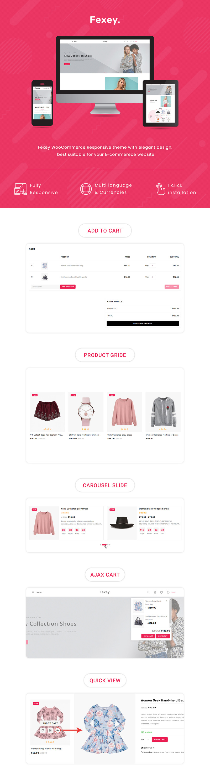 Fexey - Fashion WooCommerce WordPress Theme - Features Image 1