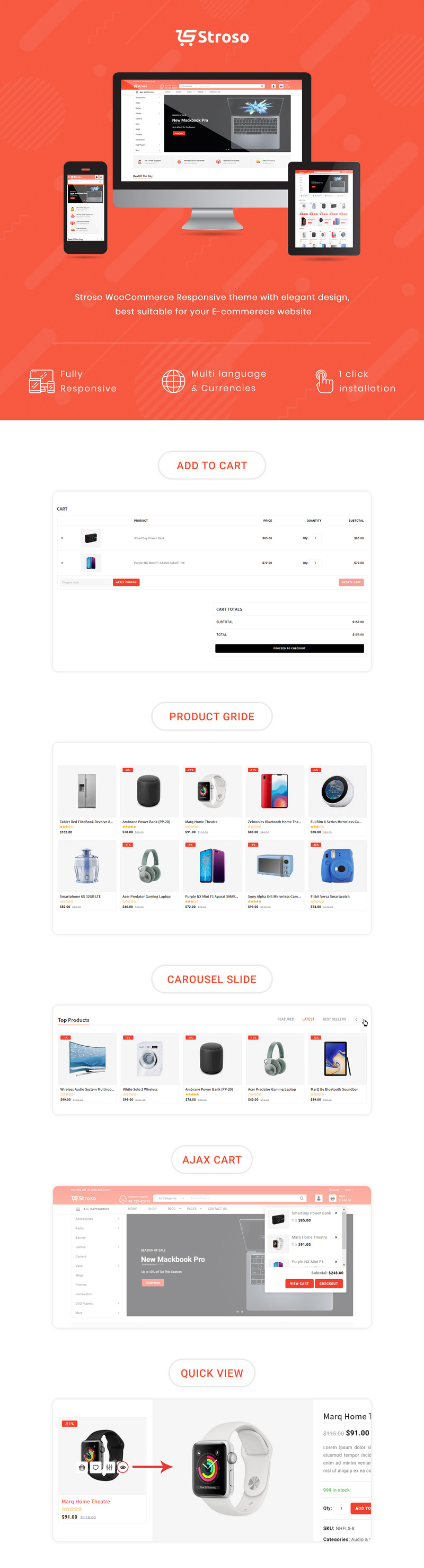 Stroso - Online Multipurpose Shopping WooCommarce Template - Features Image 1