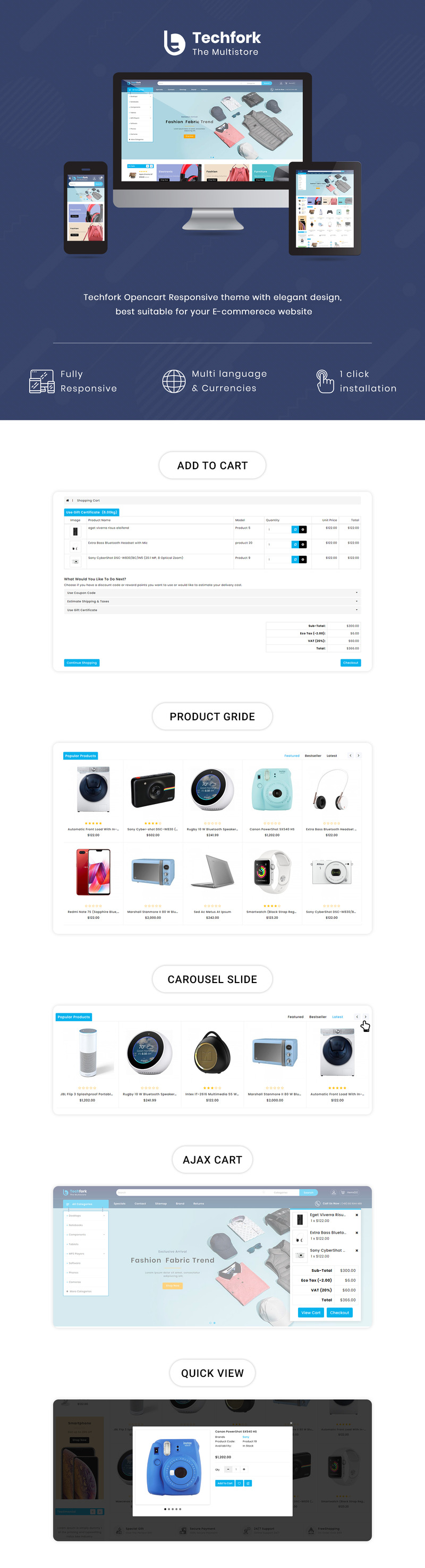 Techfork - Electronics Store OpenCart Template - Features Image 1