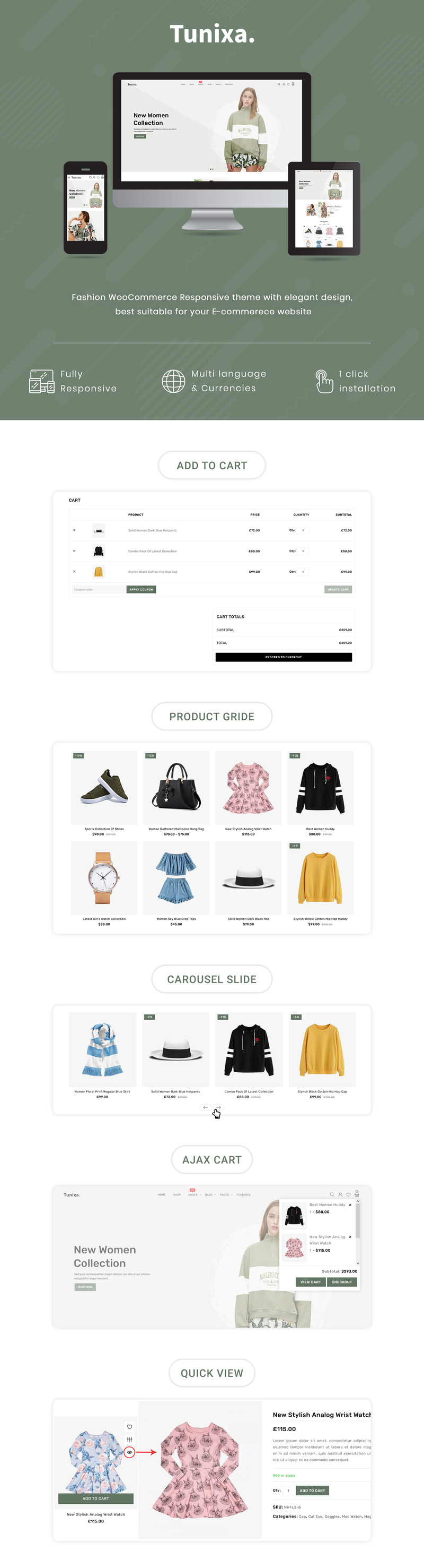 Tunixa - Minimalistic WooCommarce Fashion Store - Features Image 1