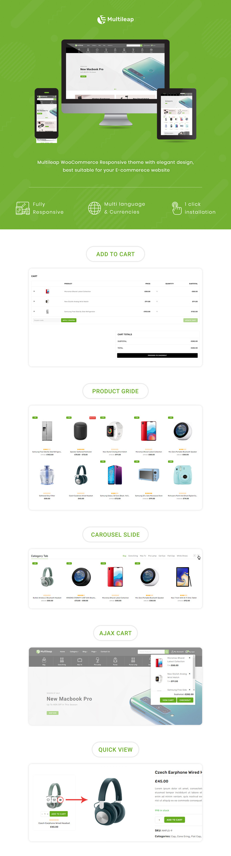 Multileap - Multipurpose Responsive WooCommerce Template - Features Image 1