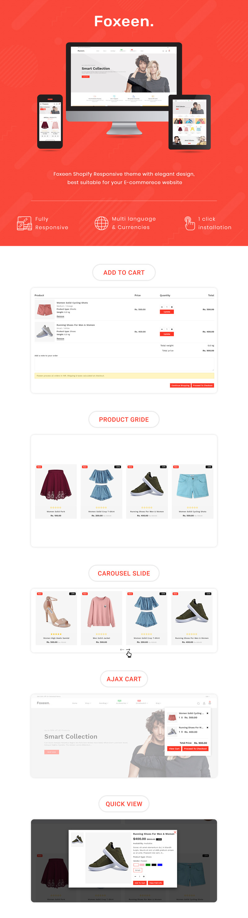 Foxeen - Modern Fashion Shopify Template - Features Image 1