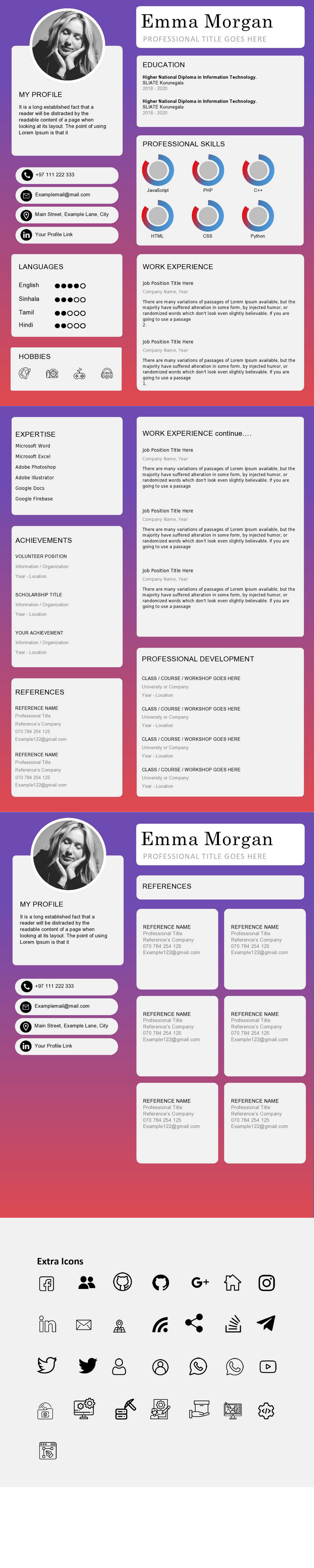 Graphics Designer - Resume Template - Features Image 1