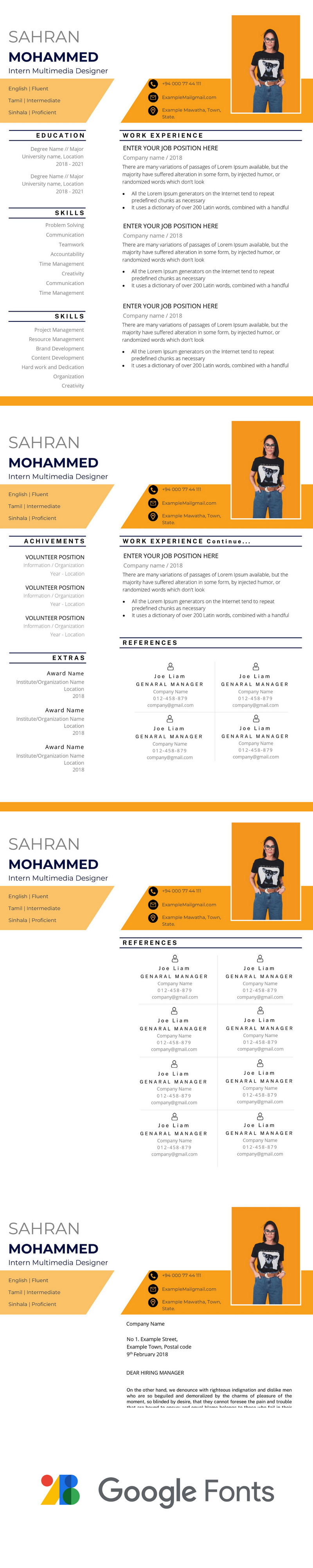 Designer  -  Resume Template - Features Image 1