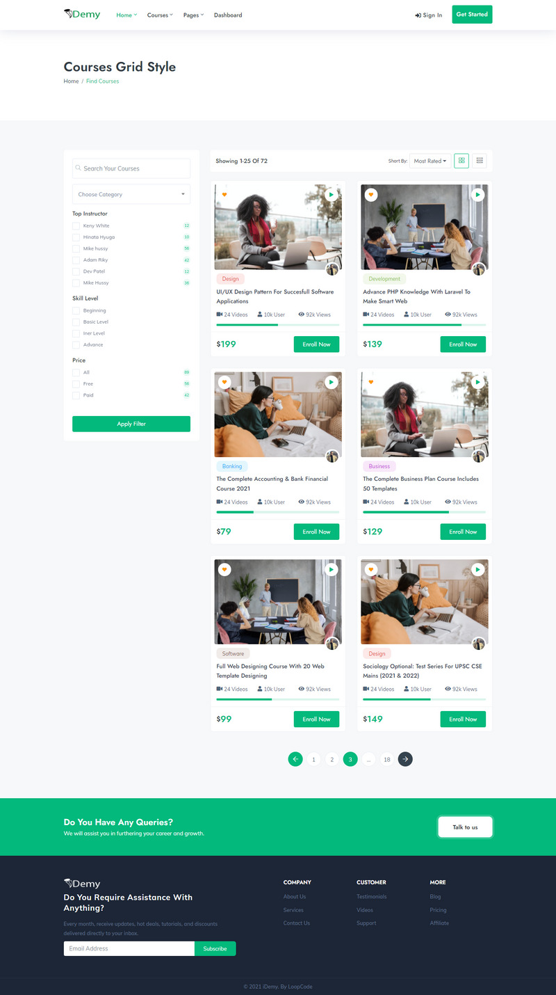 iDemy - Innovative & Modern LMS, Online Courses & Education HTML5 Template - Features Image 2