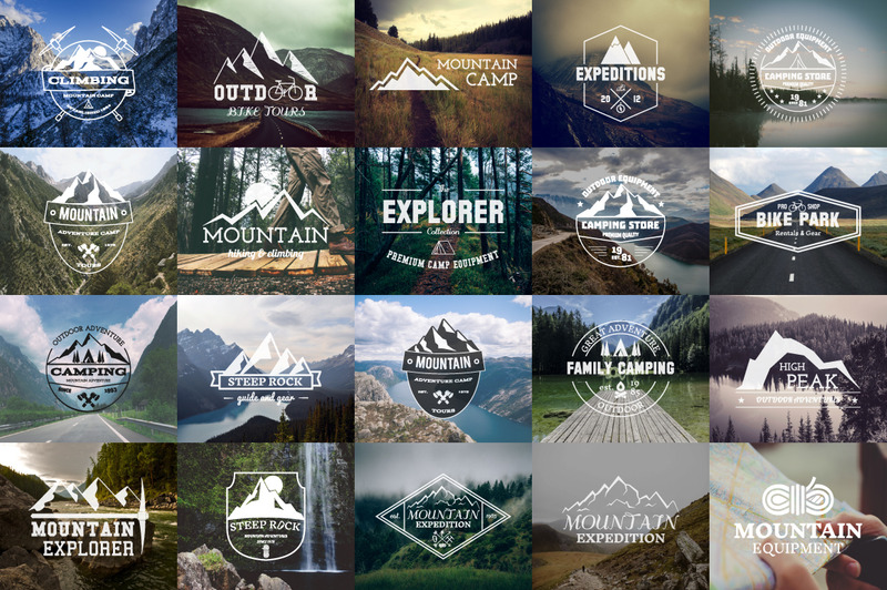 25 Camping Logos Badges | Adventure SVG Collection - Vector Images Graphics Templates - Features Image 1