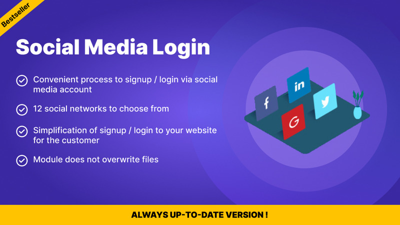 Social Media Login for PrestaShop (v1.6–8) - Features Image 1