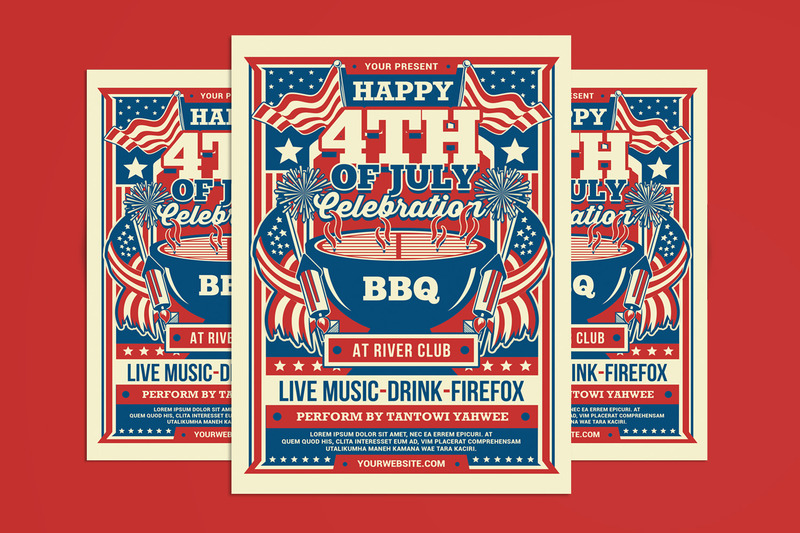Modèle de dépliant pour la fête du barbecue du 4 juillet - Caractéristiques de l’image 1