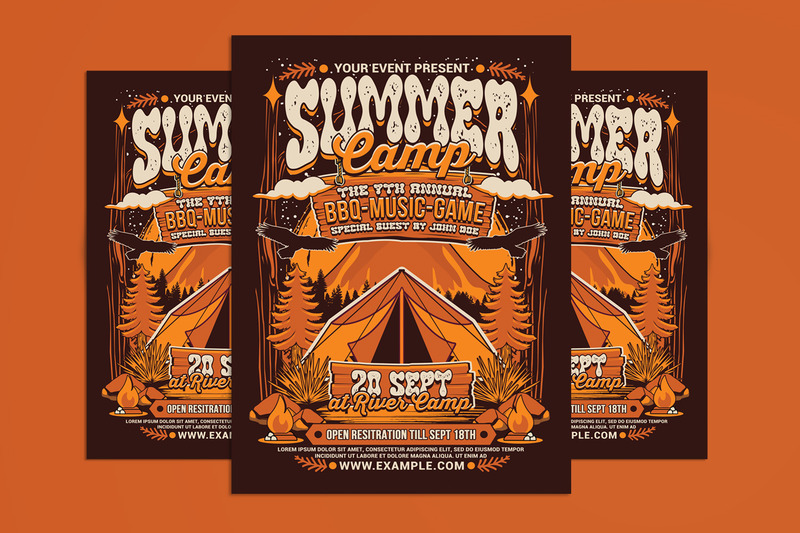 Summer Camp Flyer Poster Template - Features Image 1