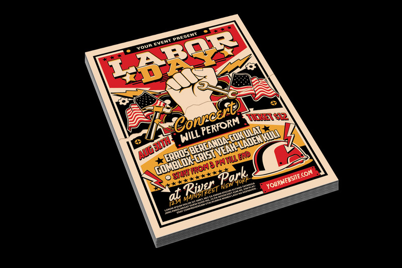Labor Day Flyer affischmall - Features Image 2