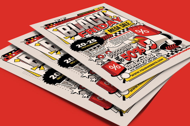 Plantilla de póster - volante de venta de viernes negro - Características Imagen 4