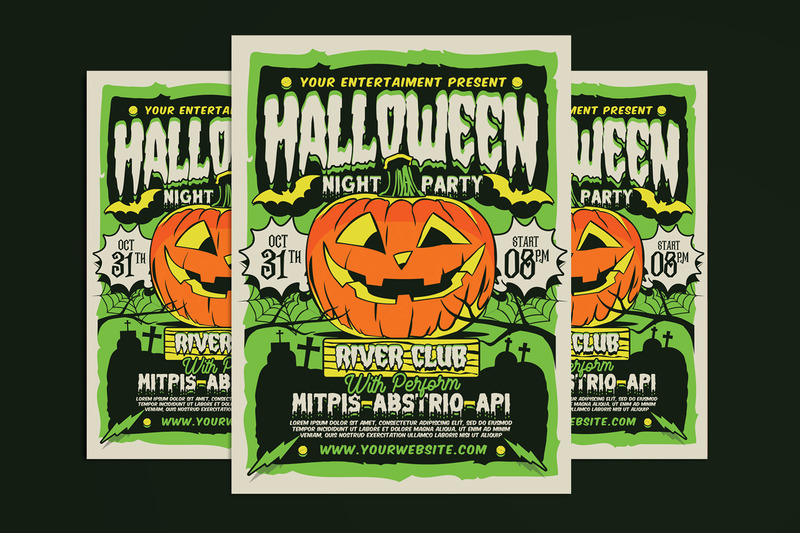 Halloween Night Party szórólap sablon - Features Image 1