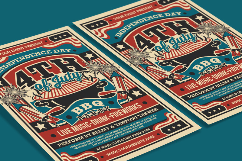 Modèle d'affiche de la fête du barbecue du 4 juillet - Caractéristiques de l’image 3