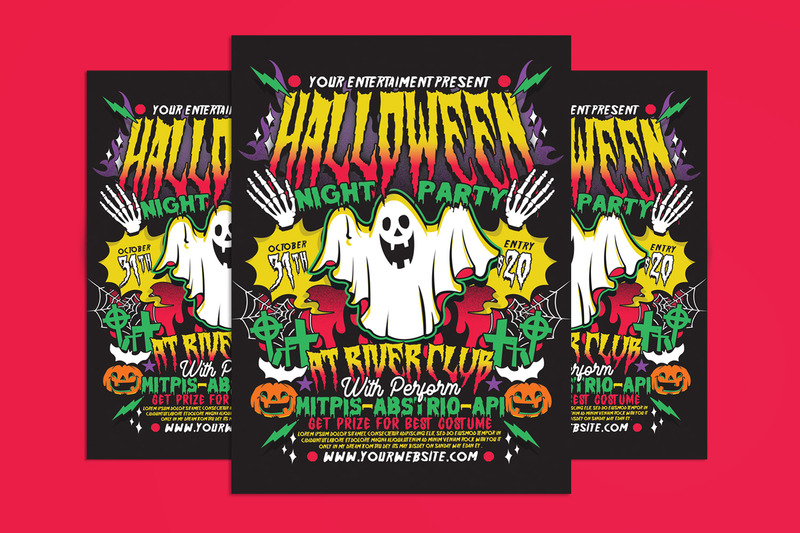 Modelo de Folheto de Celebração de Festa de Halloween 1 - Features Image 1