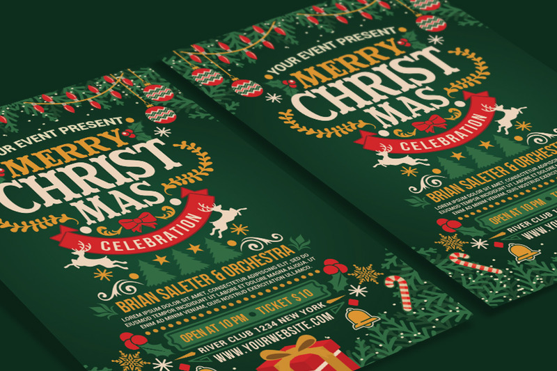 Christmas Party Celebration Flyer Template - Features Image 3