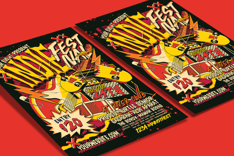 Indie Music Festival Flyer template - Features Image 3