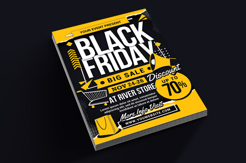 Black Friday Sale Event Flyer Template - Features Image 2