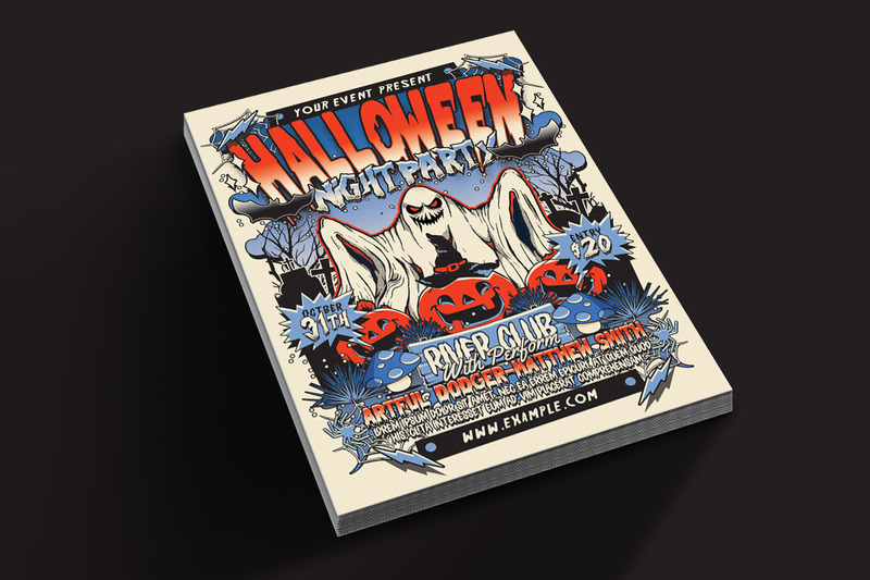 Halloween Night Party Flyer Poster - Features Image 2